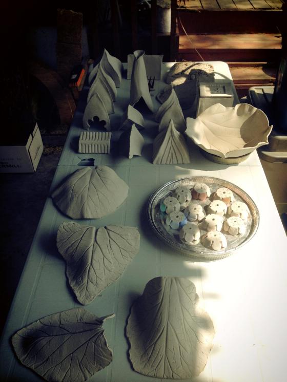 Greenware before the bisque firing